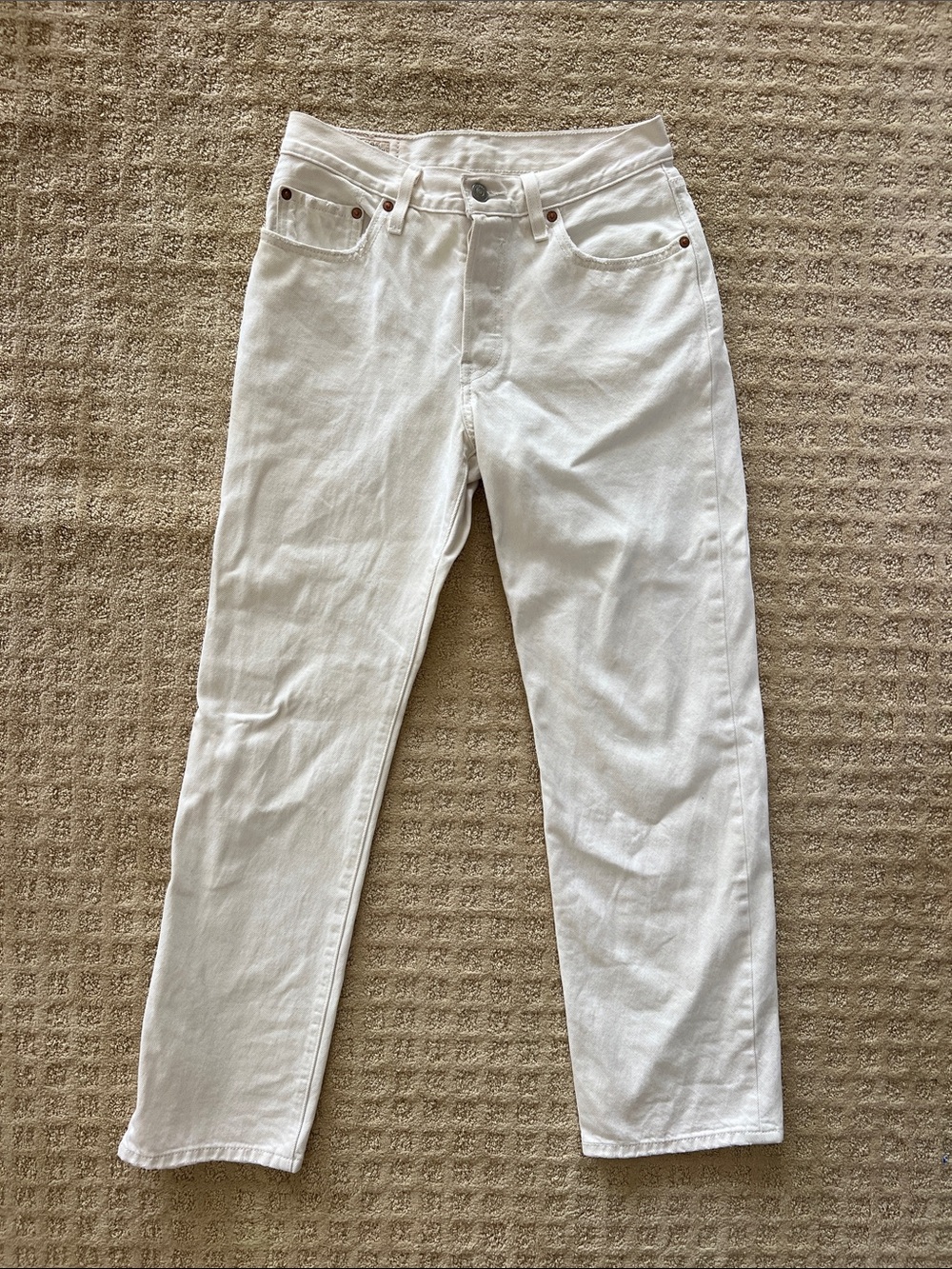 Women’s White Straight-Leg Jeans